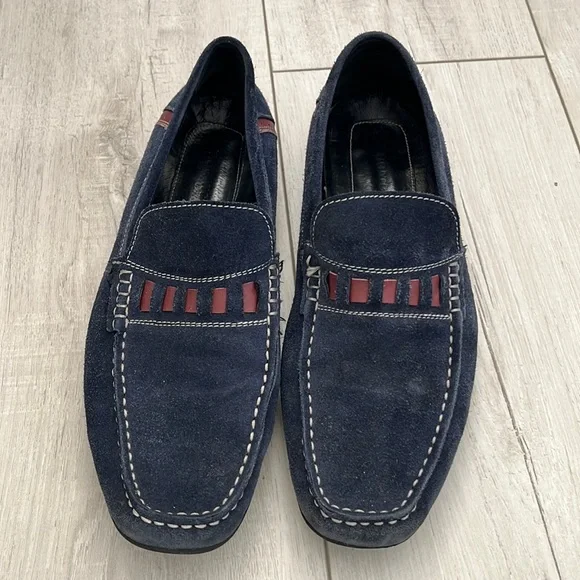 Bugatchi | Shoes | Bugatchi Blue Suede And Brown Leather  display picture 2